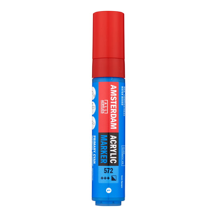 Amsterdam Marqueur Acrylique 15 mm Cian Primario 572 Amsterdam Marqueur Acrylique 15 mm Cian Primario 572